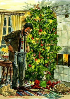 Postkarte Pettersson und Findus // Weihnachten