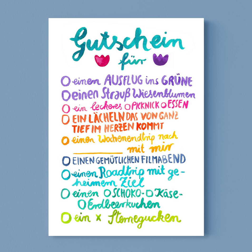 Postkarte * Gutschein * // Frau Ottilie