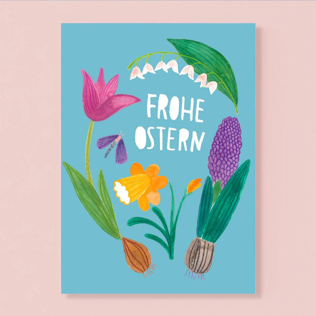 Postkarte * Frohe Ostern * // Frau Ottilie