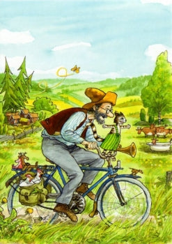 Postkarte *Fahrrad* // Petterson und Findus