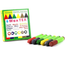 Lade das Bild in den Galerie-Viewer, Wax Tex // Wachsmaler für Textilien //  6 Farben - Ökonorm
