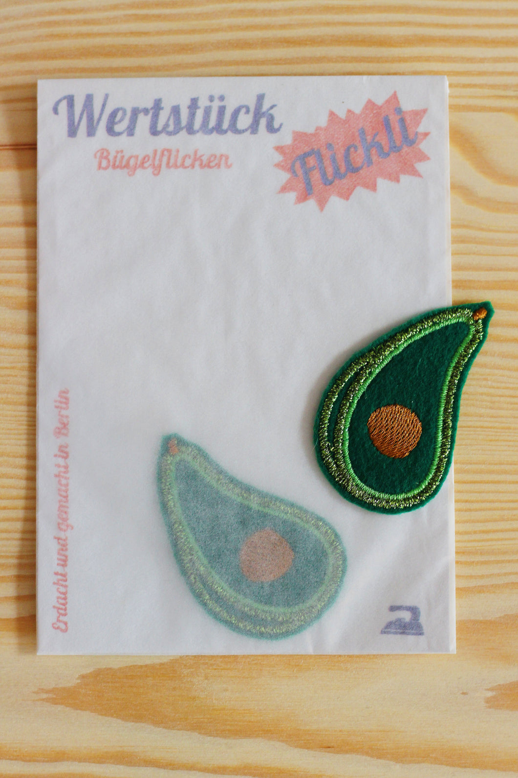 Bügelflicken *Avocado* // Bügelbilder Flickli