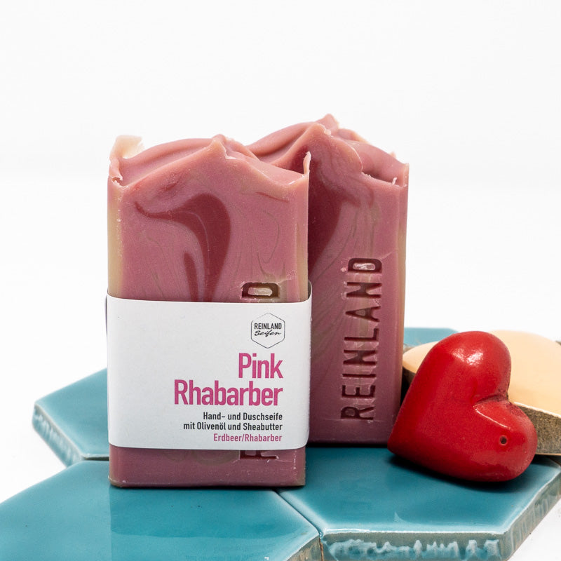 Hand- & Duschseife Pink Rhabarber // Reinland Seifen